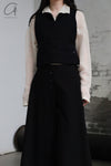 M.A+ front button drooping wide leg pants PW481 CWP1